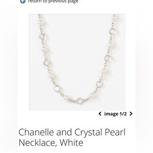 Touchstone Channel Crystal and Pearl Necklace
